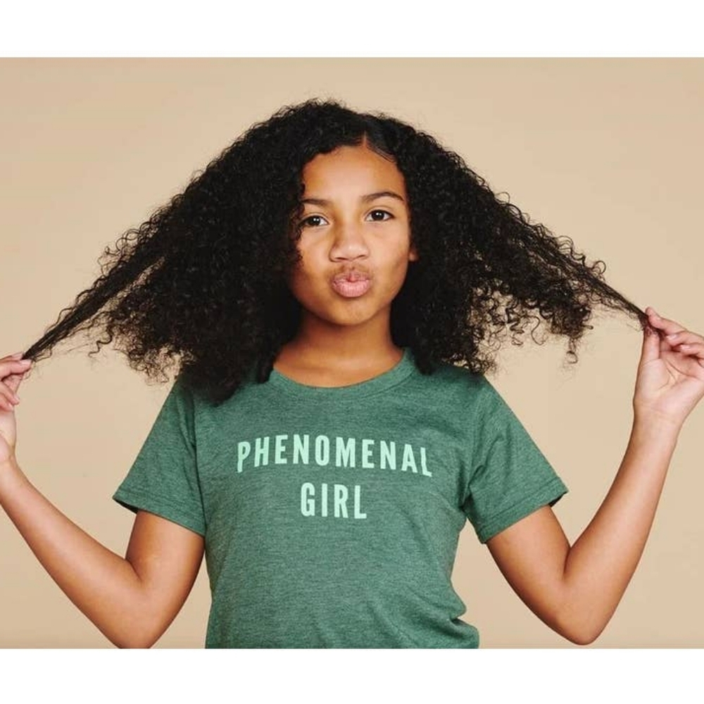Green Short Sleeve Tee with Crew Neck and Bold Text